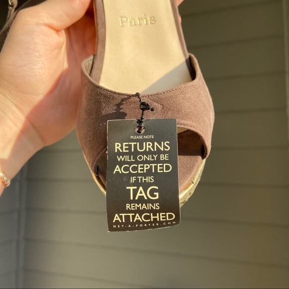 NWT Christian Louboutin Silver Metal Heels 37.5 - Picture 9 of 9